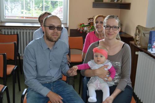 Vítání občánků 27.5.2017 Lípa 
Manželé Daňkovi s&nbsp;dcerou Adélkou