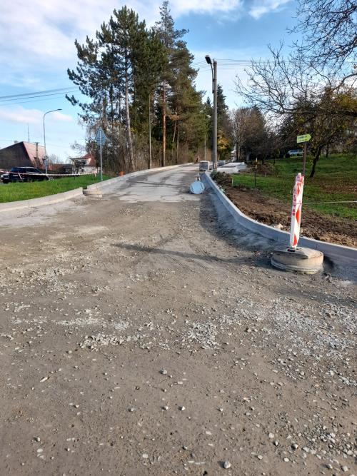 Rekonstrukce křižovatky Stráně zima 2022
